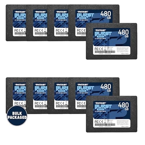 Image of Patriot Memory Burst Elite SATA 3 480GB SSD 2.5 Inch Internal Solid State Drive Bulk Packaged 10 Pack - PBE480GS25SSD0B