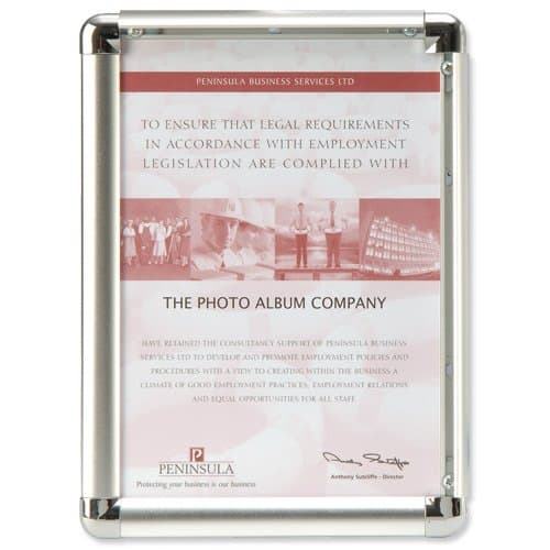 Image of Photo Album Company Promote-It Display Frame Aluminium Front-loading with Fixings A3 Ref A3PROM