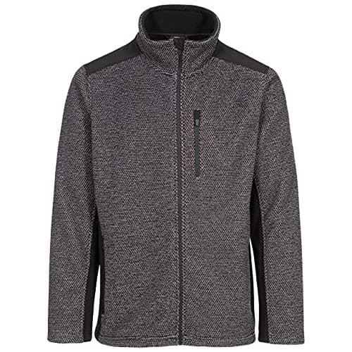 Image of Trespass Mens Knitted Striped Fleece Jacket Faratino