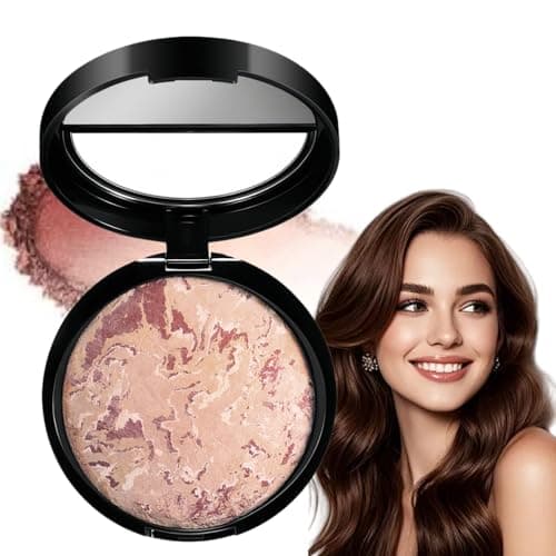 Image of Colour Correcting Powder Foundation,Long-Lasting Baked Foundation for Mature Skin,Oil-Control Full Coverage Foun/dation for Women,Pressed Po/wder Makeup,Matte Natural Setting Powder(Medium Beige)