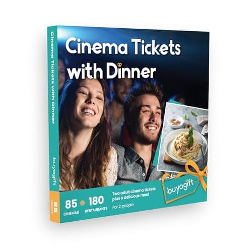 Image of Buyagift Cinema Tickets & Dinner Experience Gift Box for 2 – 85 Cinemas & 180 Restaurants in the UK