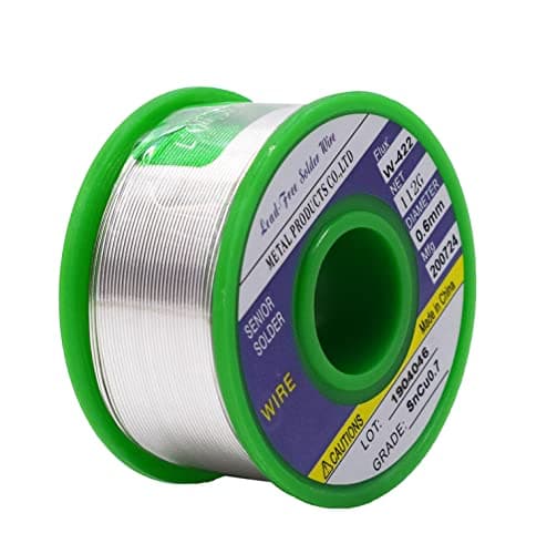 Image of Solder Wire Net 100g 0.6mm Soldering Wire Lead Free Sn99.3 Cu0.7 with Rosin Core for Electronic Electrical Soldering Components Repair and DIY(100g)