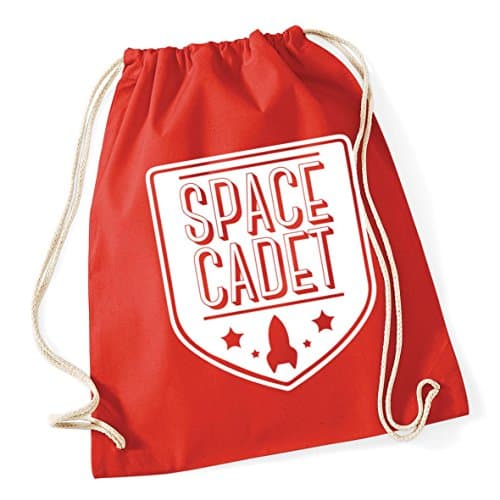 Image of Hippowarehouse Space cadet Drawstring Cotton School Gym Kid Bag Sack 37cm x 46cm, 12 litres