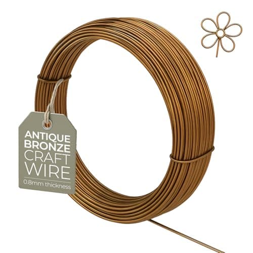 Image of 0.8mm (20 Gauge) x 6m Antique Bronze Non-Tarnish Craft Wire for Jewellery, Wire Wrapping, Sculpting, Hobby Craft, Wire Modelling