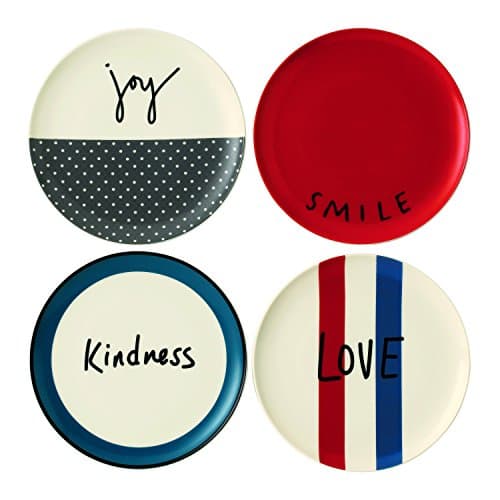 Image of Royal Doulton Ellen Degeneres Joy 40030173 Accent Side Plate 21cm Set of 4, Porcelain, Multi
