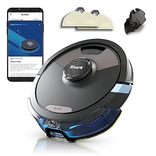 Image of Shark RV2620WD AI Ultra Robot Vacuum and Mop with Matrix Clean Navigation, CleanEdge Technology, Perfect for Pet Hair, Carpets, Hard Floors, Compatible with Alexa, Black/Mocha