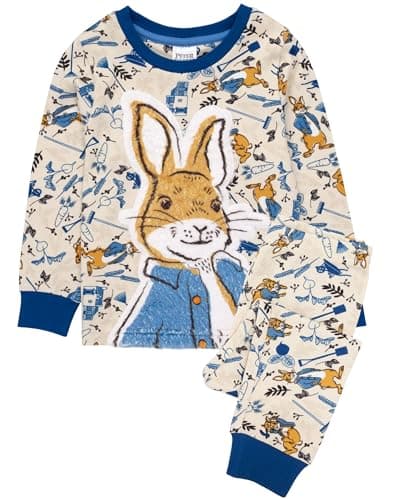 Image of Peter Rabbit Pyjamas Baby Kids | Soft Costume T-Shirt & Trousers Pjs Set | Clothing Merchandise 12-18 Months Blue