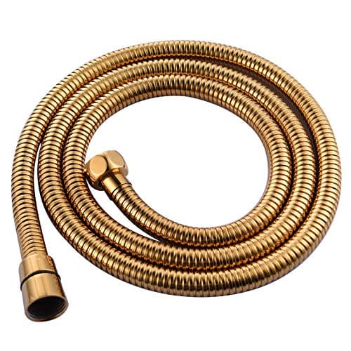 Image of CIENCIA Hand Held Shower Head Hose 2m Bathroom Stainless Steel Shower Hose Replacement Titanium Gold, FHA019J