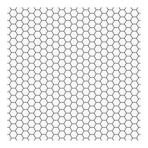Image of Contour Antibac Hexagon White Lattice Wallpaper | Paste the Wall Application | White Tile | Eco-Friendly