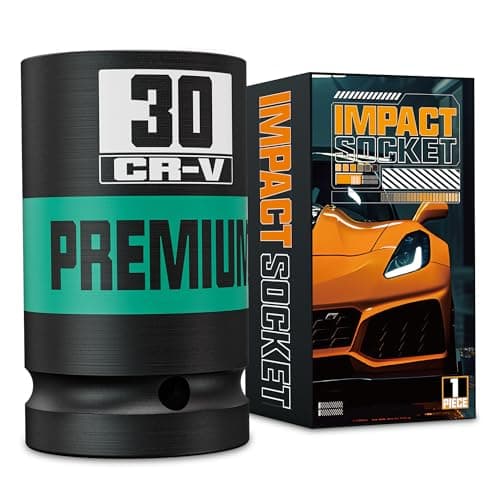 Image of Aurlloct 3/4" Drive Impact Socket Single, 30 mm Hex Long Socket for Auto Motive Trucks Car Tires Tractors Engines Repairing DIY Mechanic Tool