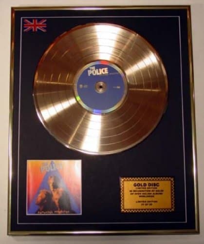 Image of THE POLICE/LIMITED EDITION/CD GOLD DISC/ALBUM 'ZENYATTA MONDATTA'