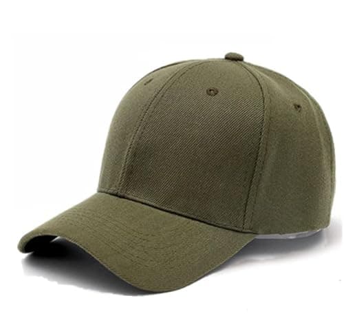 Image of Men's Baseball Cap, Unisex Adjustable Baseball Cap Polo Golf Style Sports Sun Hat for Women's Men's Olive Green