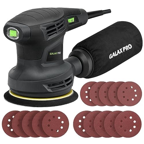 Image of GALAX PRO Orbital Sander,280W 13000 OPM Random-Orbit Sanders 6 Variable Speeds with 15Pcs Sanding Discs 125mm, Electric Sander with Dust Collector for Sanding and Polishing