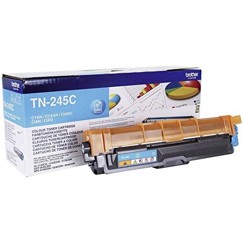 Image of Brother TN-245C Toner Cartridge, Cyan, Single Pack, High Yield, Includes 1 x Toner Cartridge, Brother Genuine Supplies