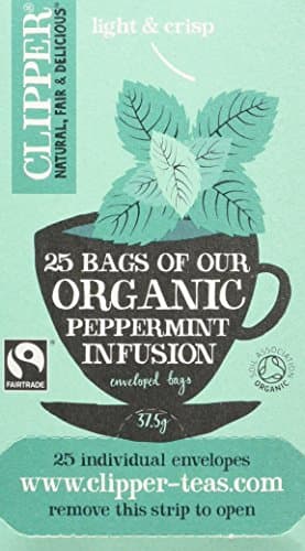 Image of Clipper Organic Peppermint 25 Teabags (Pack of 6, Total 150 Teabags)