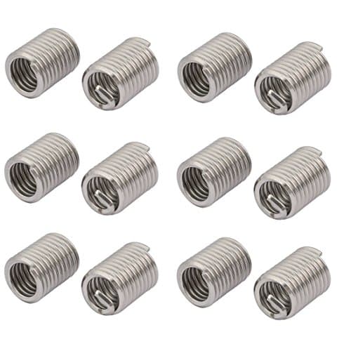 Image of sourcingmap 5/16-18x0.793" 304 Stainless Steel Helical Coil Wire Thread Insert 12pcs