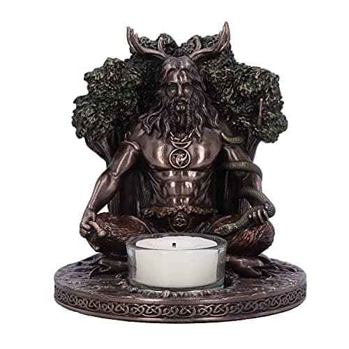 Image of Nemesis Now Cernunnos Tealight Holder 13.5cm, Bronze