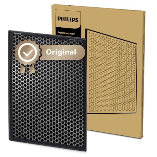 Image of Philips Original Replacement Filter for Air Purifier 2000i and 3000i Series AC2887/AC2889, AC2892, AC3829, Active Carbon, 12 Months Lifetime, Black/White (FY2420/30)