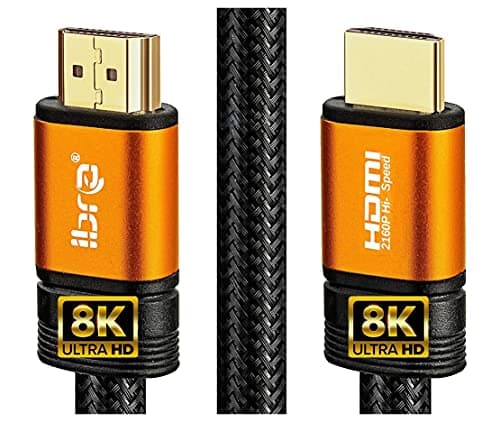 Image of IBRA 2.1 HDMI Cable 1.5m Ultra HD Lead High-Speed 48Gbps | 8K@60Hz, 4K@120Hz, 3D Support, Ethernet Function, Compatible with Fire TV, Xbox, PS3, PS4, PC - Orange