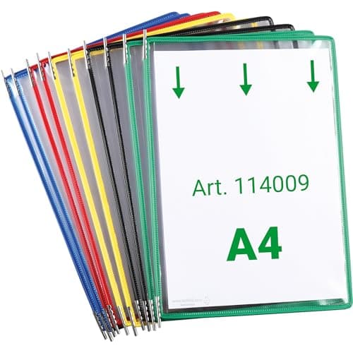 Image of Tarifold Technic Pockets for Display Units PVC A4 Assorted Ref 114009 [Pack of 10]