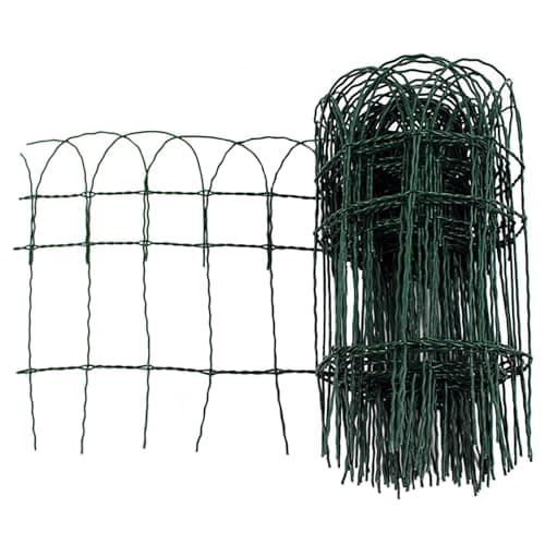 Image of Actiasgear - PVC Garden Border Fence | 10m x 400mm, Green Decorative Lawn Edging