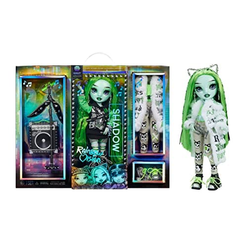 Image of Shadow High Rainbow Vision Neon Shadow - HARLEY LIMESTONE - Neon Green Fashion Doll, Mix & Match Designer Outfits and Rock Band Accessories Playset - For Kids and Collectors Ages 6+