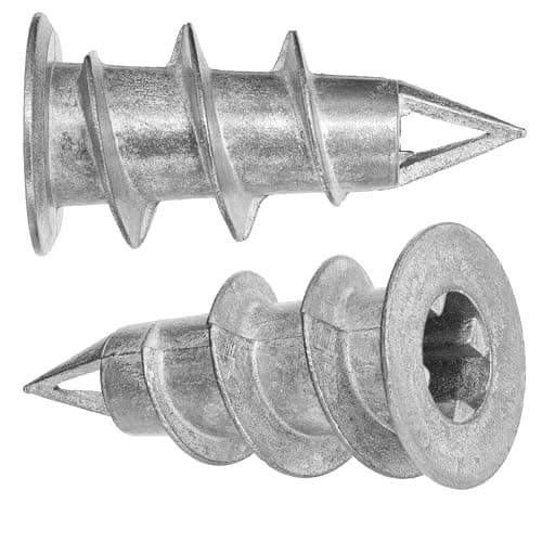 Image of Plasterboard Wall Plugs (Pack of: 20) Fixing Heavy Duty Rawl Plug Metal Anchor Self Drilling Metal Self-Drill Plasterboard Fixings