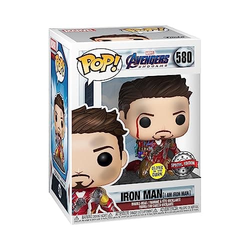 Image of Funko POP! Marvel: Marvel Avengers Endgame - I Am Iron Man - Metallic - Glow In the Dark - Collectable Vinyl Figure - Gift Idea - Official Merchandise - Toys for Kids & Adults - Movies Fans