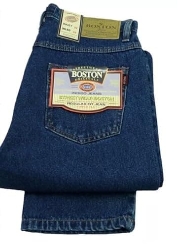 Image of U.S Trading Duke Boston Jeans Blue and Black Men's Kingsize Regular Fit Straight Leg Jeans (UK, Waist & Inseam, 52, 31, Boston Blue)