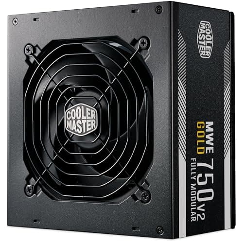 Image of Cooler Master MWE Gold 750 V2 ATX 3.1 Fully Modular PSU (UK Plug) - ATX 3.1 Support, 80 PLUS Gold 750W Power Supply, PCIe 5.1 Cabling, 120mm HDB Fan, High-Temperature Threshold, 5 Year Warranty