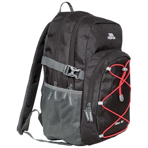 Image of Trespass Mens Backpack Albus - Perfect Rucksack for School Hiking Camping or Work, 30 Litre with Padded Straps, Multi Function With Internal Pockets