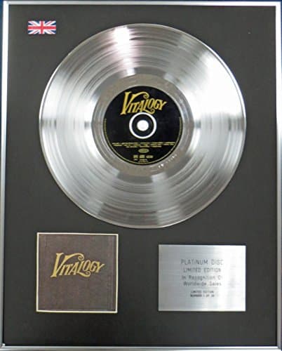 Image of Century Music Awards PEARL JAM - Limited Edition CD Platinum Disc - VITALOGY