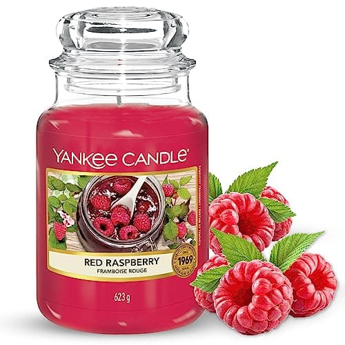 Image of Yankee Candle Scented Candle | Red Raspberry Large Jar | Long Burning Candles: up to 150 Hours | Perfect Gifts for Women