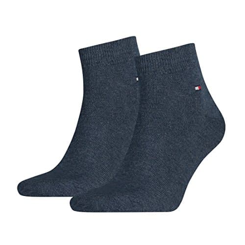 Image of Tommy Hilfiger Unisex Quarter Socks (Pack of 2), navy, 35-38