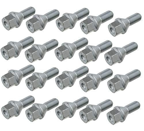 Image of XtremeAuto Tapered M12x1.5 Security Replacement Wheel Hub Bolts Nuts 17mm Hex Head - Front & Rear Axle (20)