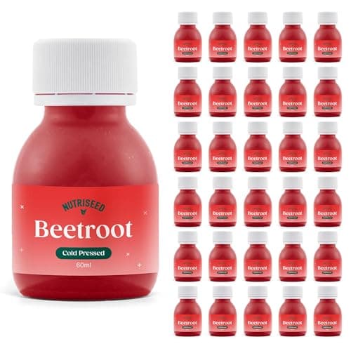 Image of Nutriseed Beetroot Shots (30 x 60ml) - 100% Natural Ingredients, Cold Pressed, Flash Frozen to Ensure Optimum Nutritional Levels, No Added Sugar, Supports Blood Flow, Stamina & Overall Wellbeing