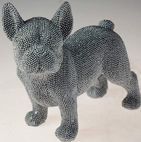 Image of Figure | Silver Art Standing French Bulldog | 1 Piece - 22x11x19 cm