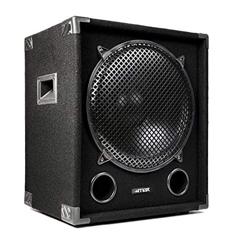 Image of MAX MAX15SUB 15 Inch Passive DJ Subwoofer 1200W Professional Bass Speaker with Deep Resonance-Free Bass, Rugged Cabinet, Carpet Covering and Built-In Tophat Mount