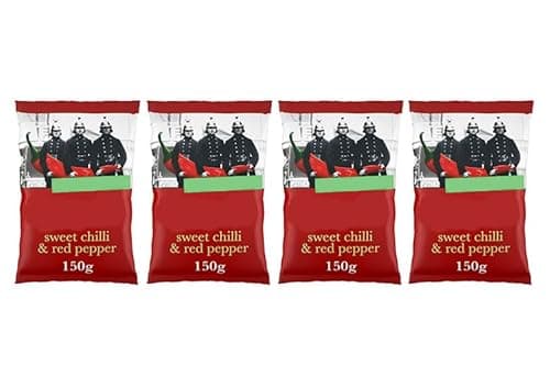 Image of Sweet Chilli & Red Pepper Sharing Crisps, 150g, Gluten Free, Suitable for Vegetarians,Pack Of 4