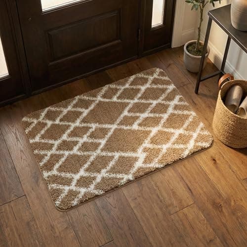 Image of Nest & Nibble Beige Indoor Door Mat 80 x 120 cm – Non-Slip Washable Entrance Rug Soft Absorbent Floor Mat for Front & Back Door, Kitchen, Bedroom, Office, Entryway | Inside Home Essentials Carpet
