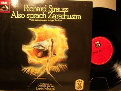 Image of RICHARD STRAUSS - ALSO SPRACH ZARATHUSTRA - PHILHARMONIA ORCHESTRA LONDON/LORIN MAAZEL - EMI HIS MASTER VOICE - VINYL