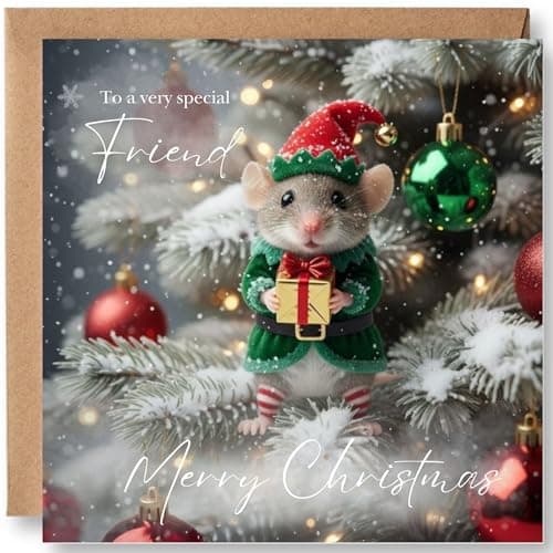 Image of Felbridge Studio - Best Friend Christmas Card - Special Friend Christmas card - Friendship Xmas Cards - Cute Gifts for Friends BFF - 14cm