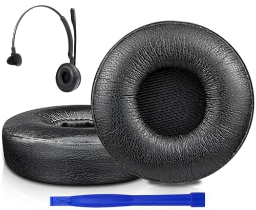 Image of SOULWIT Replacement Earpads for Jabra Engage 55/65/75 (Mono Version) Headset (Do Not Fit Engage 50, Engage 55/65/75 Stereo Version), Ear Pads Cushions with High-Density Foam - Mono Black