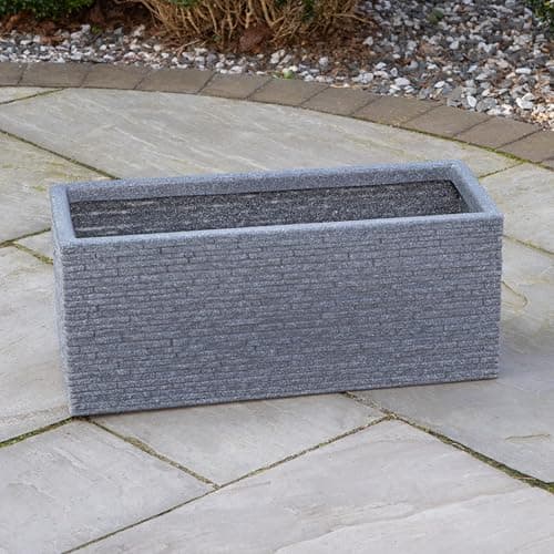 Image of Samuel ALEXANDER Strata Ash Slate Effect Trough 60cm W x 25cm D x 25.5cm H