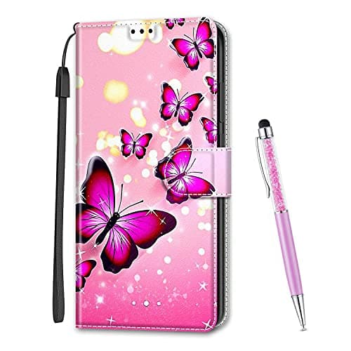Image of MadBee Compatible with Huawei P10 Lite Case, Full Body Colorful Pattern Design Flip Magnetic Detachable PU Leather Wallet Case Cover for Huawei P10 Lite (Butterfly A)