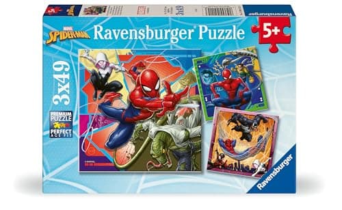 Image of Ravensburger Marvel Spiderman Toys and Gifts - 3x 49 Piece Jigsaw Puzzles for Kids Age 5 Years +