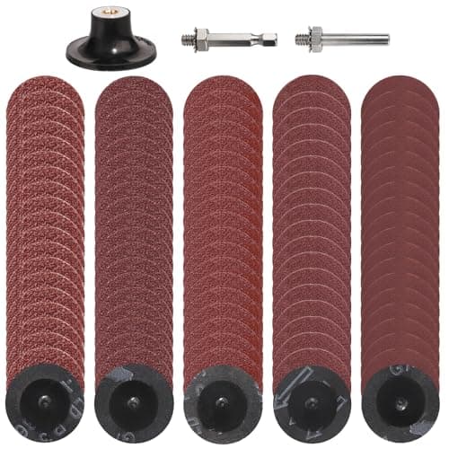 Image of Shineboc 103pcs Quick Change Sanding Discs,Conditioning Disc 50mm for Die Grinder 36/60/80/120/180 Grits with 1/4" Holder