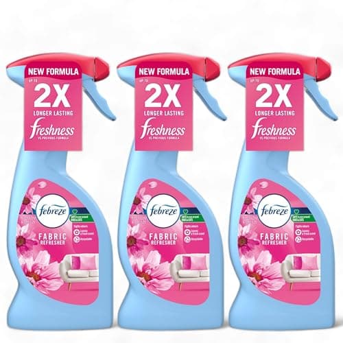 Image of Febreze Fabric Spray BLOSSOM BREEZE 375ml x 3, Fight Odour from Fabric, Suitable for Sofa, Curtains and Fabrics, Safe around Dogs and Cats