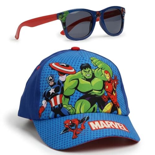 Image of CERDÁ LIFE'S LITTLE MOMENTS Marvel Avengers Sunglasses & Baseball Cap | Kids Accessories Set Summer Lightweight Sun Hat & UV400 Sunglasses for Beach Holiday