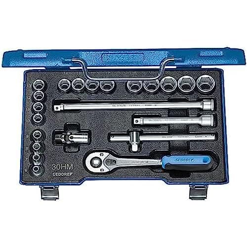 Image of GEDORE 30 HMU-10 Socket Spanner Set 3/8 Inch 22-Piece Hexagonal 6-22 mm 1 Piece
